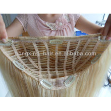 excellent human hair half wigs, 100% human hair 3/4 wig, lace wig